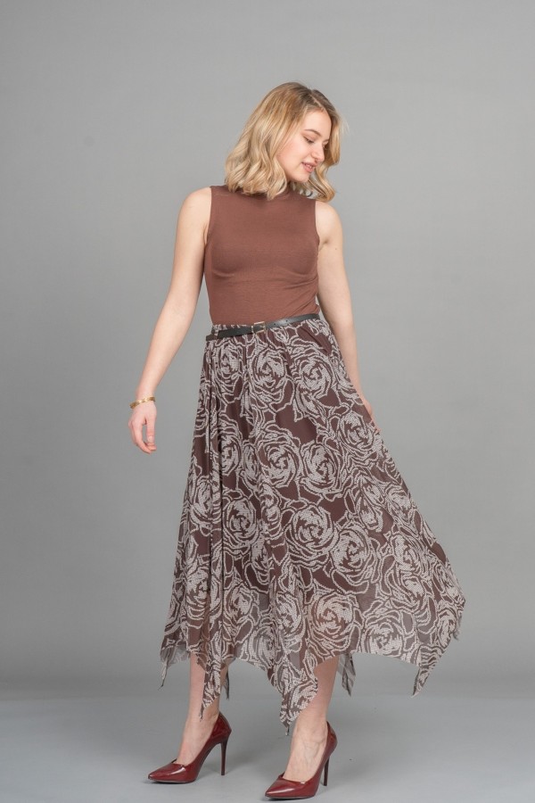 Vogue Asimetrik Tül Elegance Etek 6849