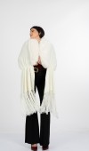 Yaka Kürk Peluş Deataylı Triko Şal 23705 STD Yaka Kürk Peluş Deataylı Triko Şal 23705 STD