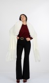 Yaka Kürk Peluş Deataylı Triko Şal 23705 STD Yaka Kürk Peluş Deataylı Triko Şal 23705 STD
