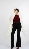 Yaka Kürk Peluş Deataylı Triko Şal 23705 STD Yaka Kürk Peluş Deataylı Triko Şal 23705 STD