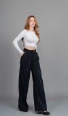 Yüksek Bel Çizgili Kaşe Bol Paça Kemerli Cepli Kadın Kışlık Pantolon – MissVina 30345 Yüksek Bel Çizgili Kaşe Bol Paça Kemerli Cepli Kadın Kışlık Pantolon – MissVina 30345
