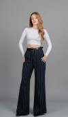 Yüksek Bel Çizgili Kaşe Bol Paça Kemerli Cepli Kadın Kışlık Pantolon – MissVina 30345 Yüksek Bel Çizgili Kaşe Bol Paça Kemerli Cepli Kadın Kışlık Pantolon – MissVina 30345